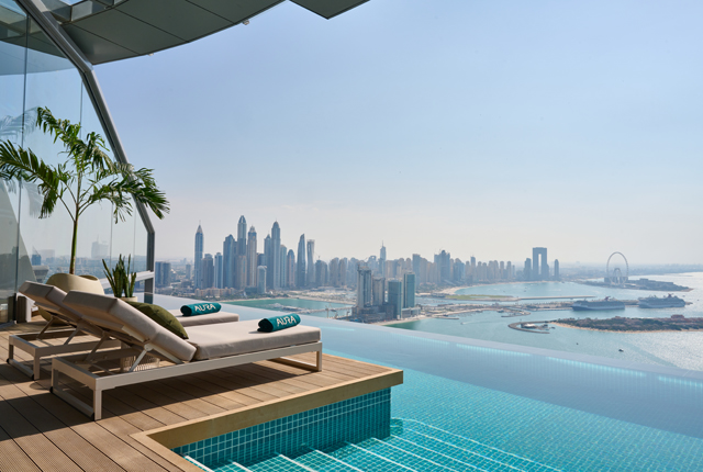 Panoramic pool view